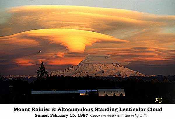 Mt. Rainier & Altocumulous Standing Lenticular Cloud